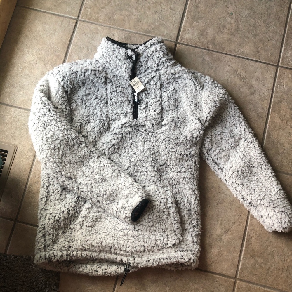 PINK sherpa quarter zip